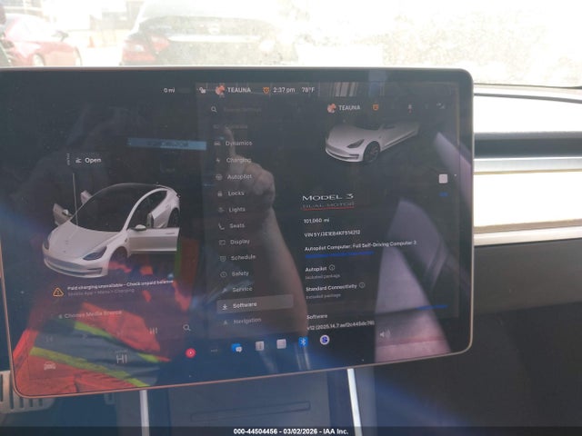 Продаж на аукціоні авто 2019 Tesla Model 3 Long Range/performance, vin: 5YJ3E1EB4KF514212, номер лоту: 44504456