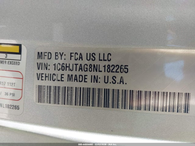 2022 JEEP GLADIATOR 1C6HJTAG8NL182265 Photo 8