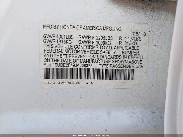 2018 ACURA ILX 19UDE2F49JA008328 Photo 8
