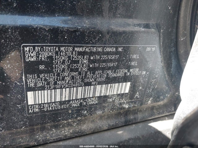 Toyota Rav4 Xle 2019 2T3P1RFV5KC048970 Image 9