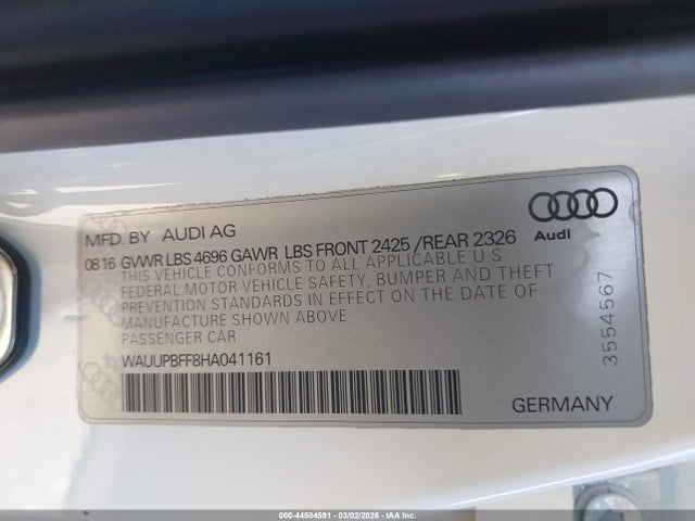 2017 AUDI A3 E-TRON WAUUPBFF8HA041161 Photo 8