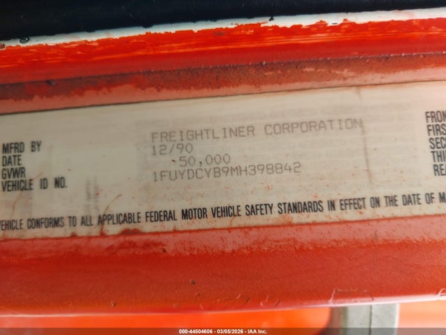 Продаж на аукціоні авто 1991 Freightliner Conventional Fld120, vin: 1FUYDCYB9MH398842, номер лоту: 44504606