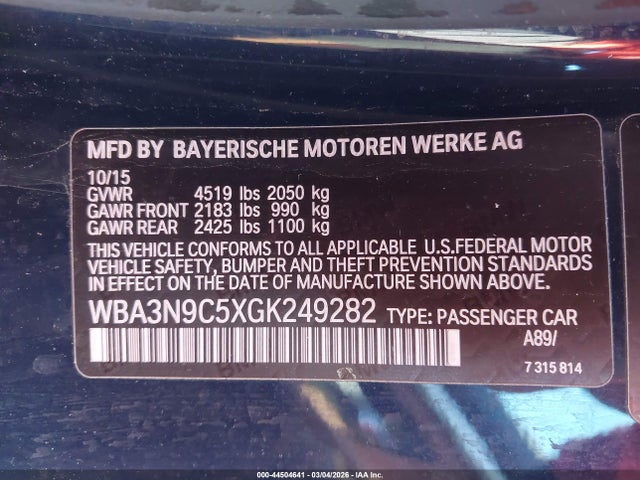 Продажа на аукционе авто 2016 Bmw 428i Xdrive, vin: WBA3N9C5XGK249282, номер лота: 44504641