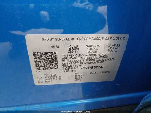 3GPKHURM7RS527469 Honda Prologue Ex