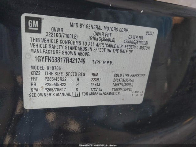 Продаж на аукціоні авто 2010 Cadillac Escalade Premium, vin: 1GYUKCEF3AR248230, номер лоту: 44504721