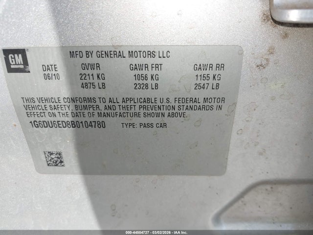 2011 CADILLAC STS 1G6DU6ED8B0104780 Photo 8