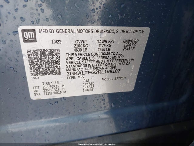 Продаж на аукціоні авто 2024 Gmc Terrain Awd Sle, vin: 3GKALTEG2RL199107, номер лоту: 44504746