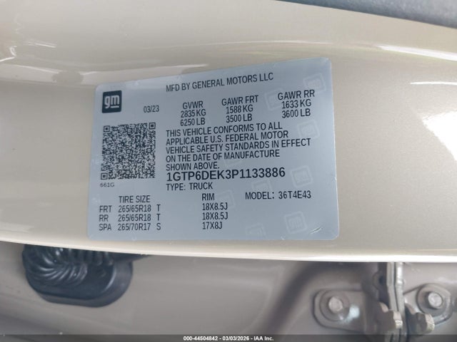1GTP6DEK3P1133886 GMC Canyon 4wd Short Box At4