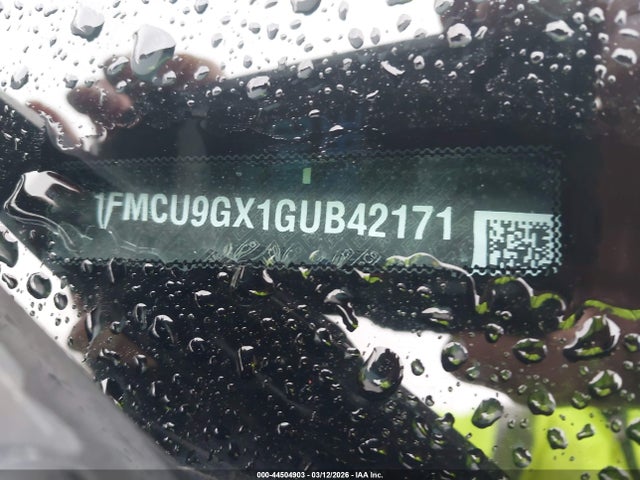 44504903 :رقم المزاد ، 1FMCU9GX1GUB42171 vin ، 2016 Ford Escape Se مزاد بيع