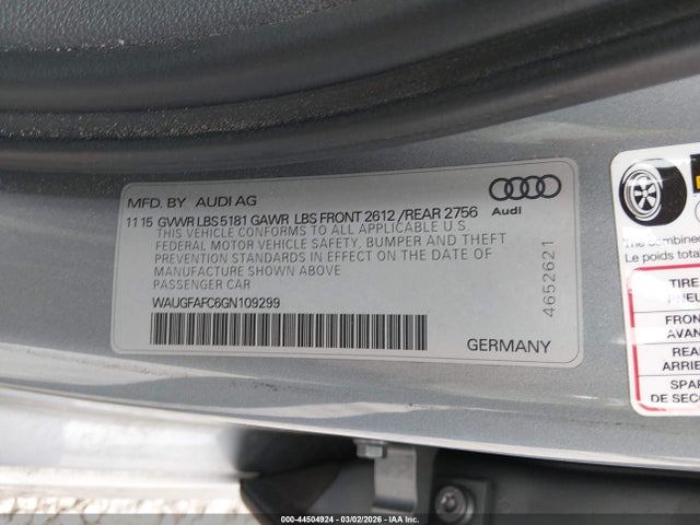 2016 AUDI A6 WAUGFAFC6GN109299 Photo 8