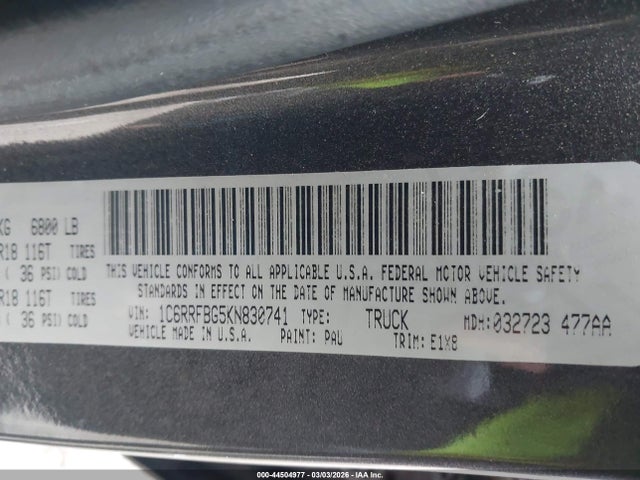 2019 RAM 1500 1C6RRFBG5KN830741 Photo 8