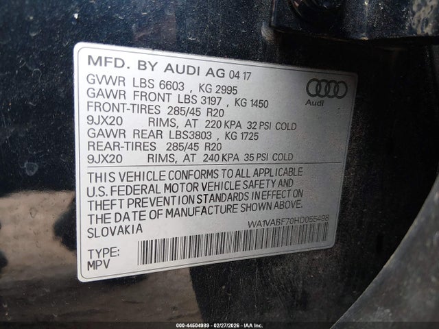 2017 AUDI Q7 WA1VABF70HD055498 Photo 8
