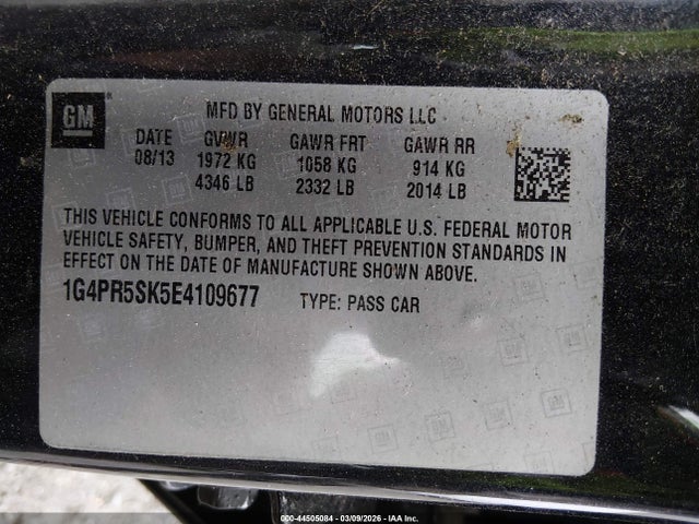 44505084 :رقم المزاد ، 1G4PR5SK5E4109677 vin ، 2014 Buick Verano Convenience Group مزاد بيع