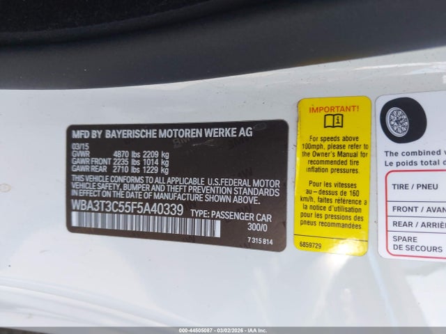 BMW 435i 2015 WBA3T3C55F5A40339 Image 9