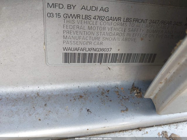 2015 AUDI A4 WAUAFAFLXFN036037 Photo 8