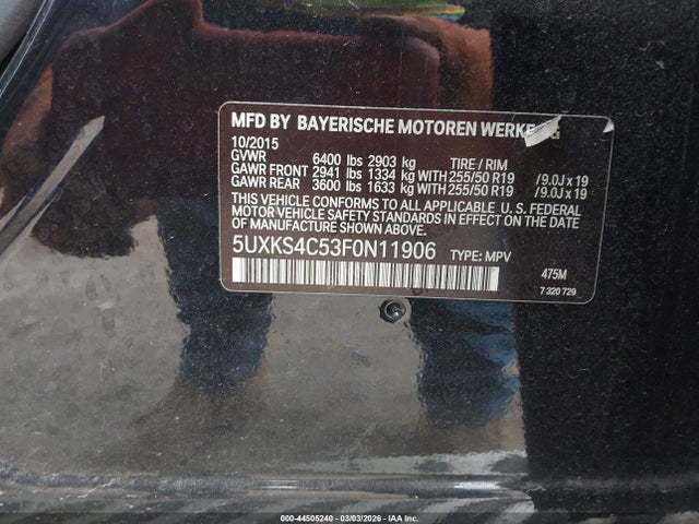 5UXKS4C53F0N11906 BMW X5 Xdrive35d