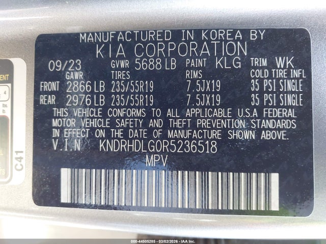 KNDRHDLG0R5236518 KIA Sorento Hybrid Ex