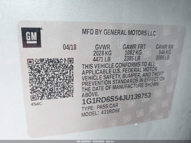 2018 CHEVROLET VOLT 1G1RD6S54JU139753 Photo 8