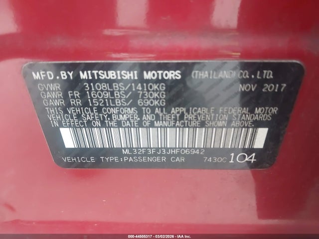 2018 MITSUBISHI MIRAGE G4 ML32F3FJ3JHF06942 Photo 8