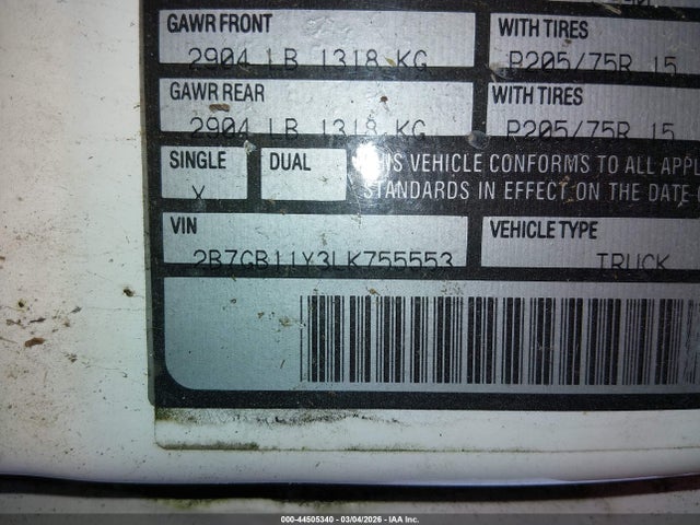 1990 DODGE RAM VAN 2B7GB11Y3LK755553 Photo 8