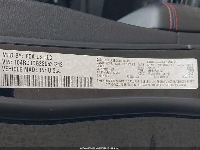 Dodge Durango Gt Awd 2025 1C4RDJDG2SC531212 Image 9