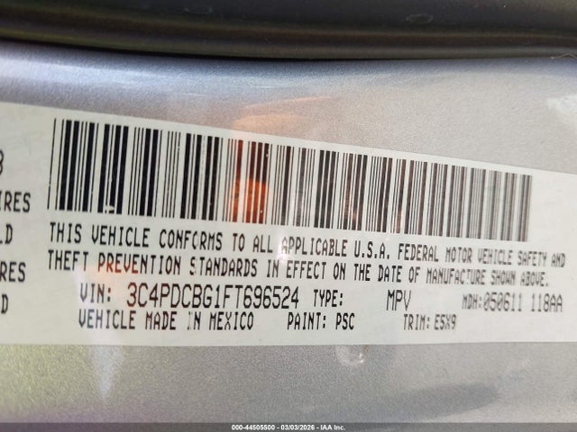 2015 DODGE JOURNEY 3C4PDCBG1FT696524 Photo 8