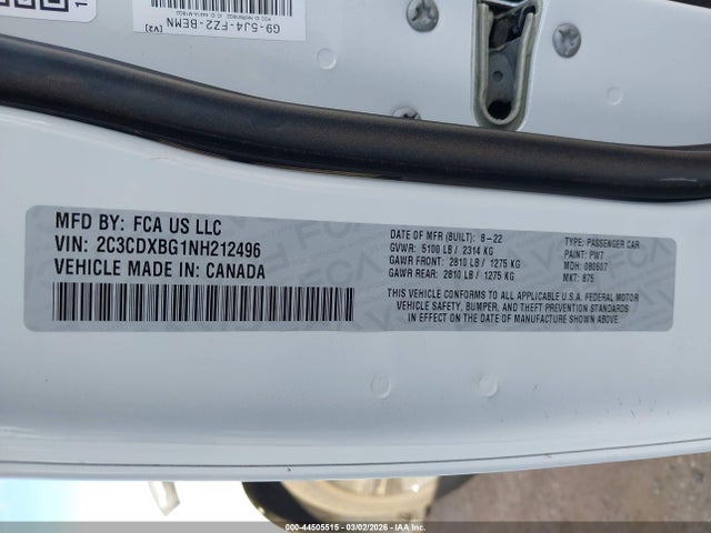 2022 DODGE CHARGER 2C3CDXBG1NH212496 Photo 8