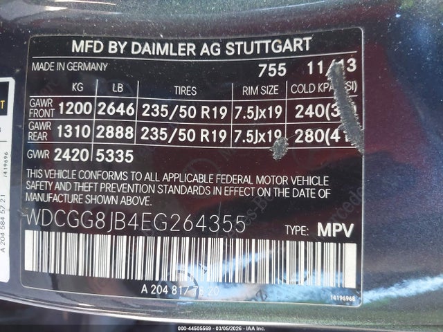 Продаж на аукціоні авто 2014 Mercedes-benz Glk 350 4matic, vin: WDCGG8JB4EG264355, номер лоту: 44505569