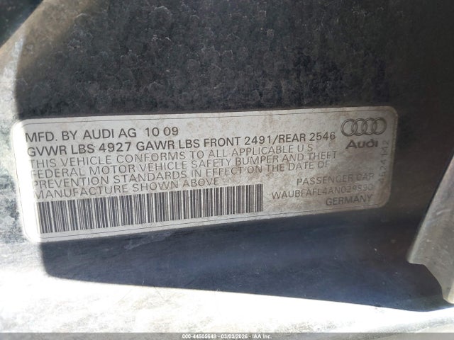 2010 AUDI A4 WAUBFAFL4AN029890 Photo 8