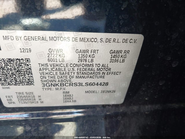 Chevrolet Blazer Fwd 2lt 2020 3GNKBCRS3LS604428 Image 9