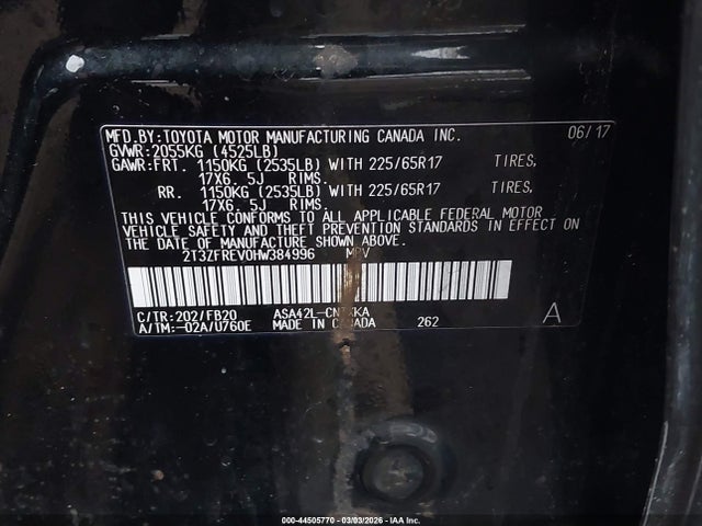 2017 TOYOTA RAV4 2T3ZFREV0HW384996 Photo 8