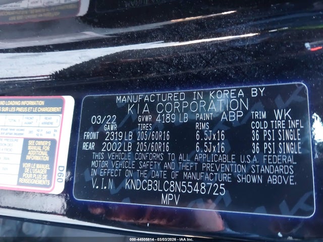 KIA Niro Lxs 2022 KNDCB3LC8N5548725 Image 9