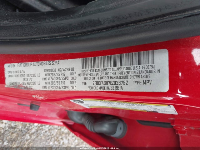 2014 FIAT 500L ZFBCFABH7EZ026752 Photo 8