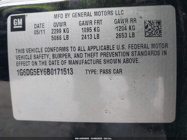 2011 CADILLAC CTS 1G6DG5EY6B0171513 Photo 8