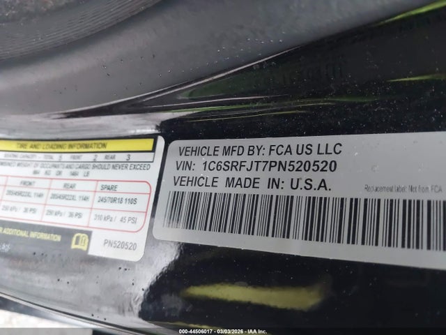 Продажа на аукционе авто 2023 Ram 1500 Laramie  4x4 5'7 Box, vin: 1C6SRFJT7PN520520, номер лота: 44506017