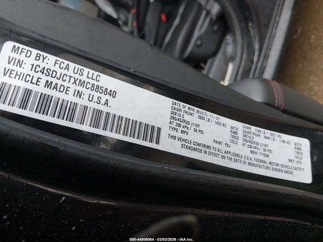 2021 DODGE DURANGO 1C4SDJCTXMC885840 Photo 8