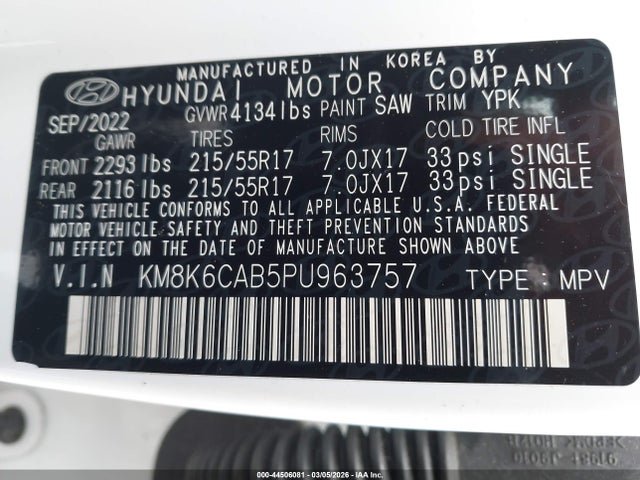 Hyundai Kona Sel 2023 KM8K6CAB5PU963757 Image 9