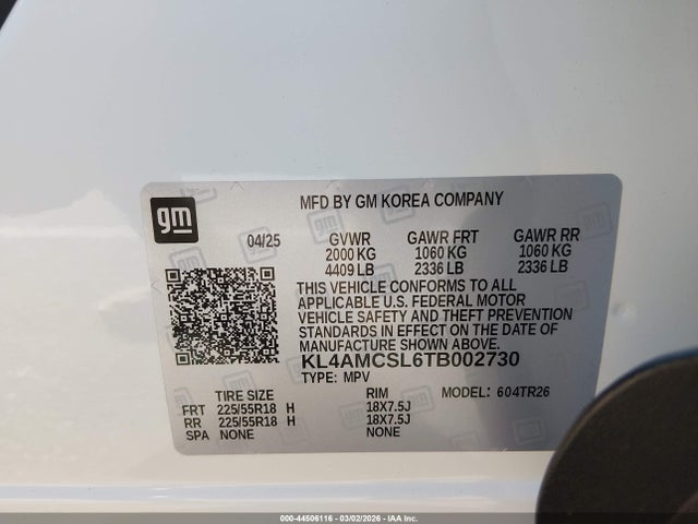 KL4AMCSL6TB002730 Buick Encore Gx Preferred Awd