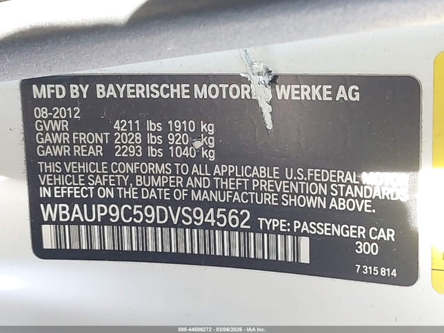 2013 BMW 128I WBAUP9C59DVS94562 Photo 8