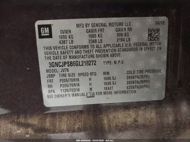 Chevrolet Trax Lt 2016 3GNCJPSB6GL218272 Image 9