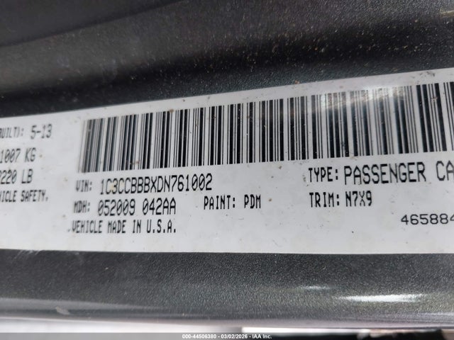 Aukcja sprzedaży 2013 Chrysler 200 Touring, vin: 1C3CCBBBXDN761002, numer aukcji: 44506380