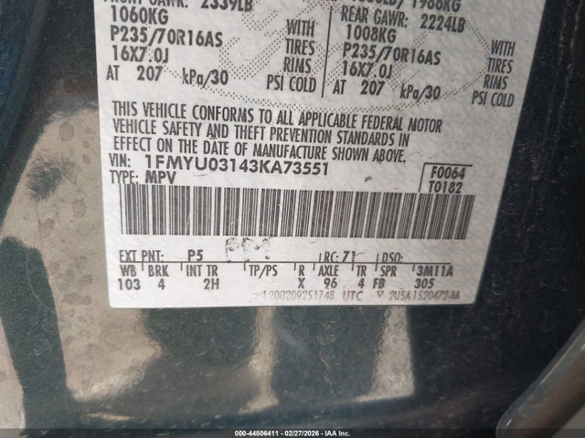 2003 FORD ESCAPE 1FMYU03143KA73551 Photo 8