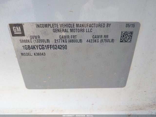 1GB4KYCG1FF624290 Chevrolet Silverado 3500 Chassis Work Truck