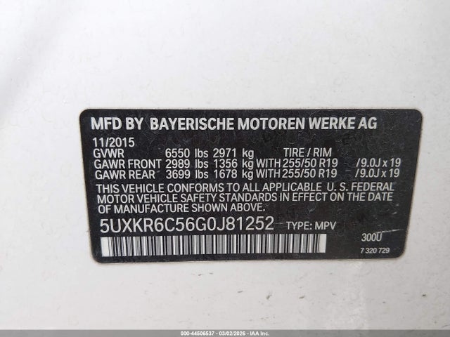 2016 BMW X5 5UXKR6C56G0J81252 Photo 8