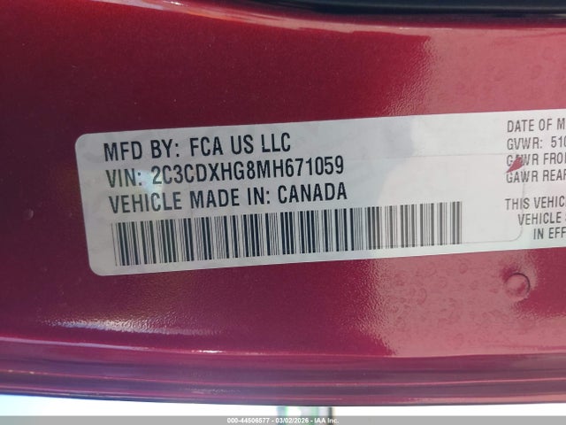 2021 DODGE CHARGER 2C3CDXHG8MH671059 Photo 8