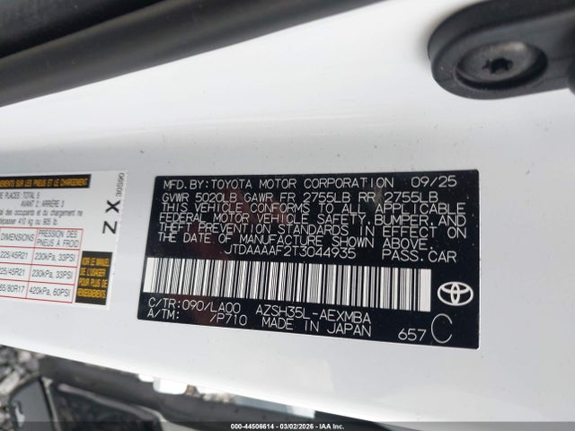 Продаж на аукціоні авто 2026 Toyota Crown Limited, vin: JTDAAAAF2T3044935, номер лоту: 44506614