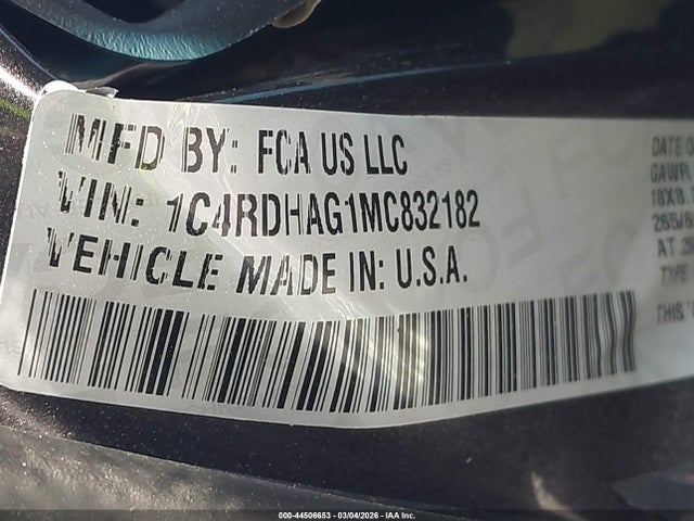 2021 DODGE DURANGO 1C4RDHAG1MC832182 Photo 8