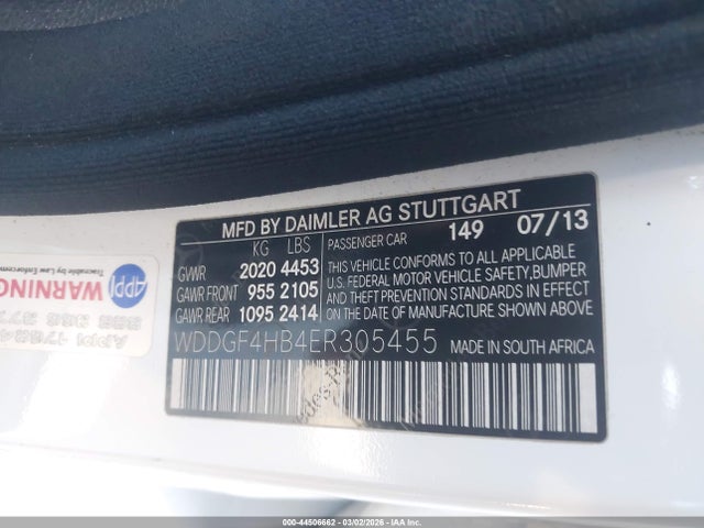WDDGF4HB4ER305455 Mercedes-Benz C 250 Sport