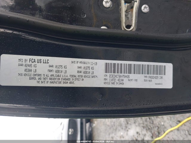 Продажа на аукционе авто 2019 Dodge Charger R/t Rwd, vin: 2C3CDXCT6KH754426, номер лота: 44506742