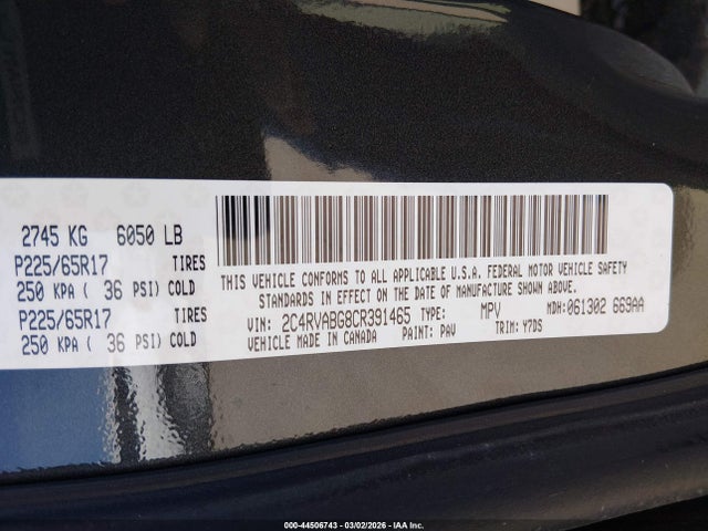Продаж на аукціоні авто 2012 Volkswagen Routan Se, vin: 2C4RVABG8CR391465, номер лоту: 44506743